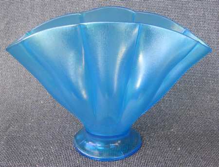 Celeste Blue (Stretch) (Early) 6" Fan Vase