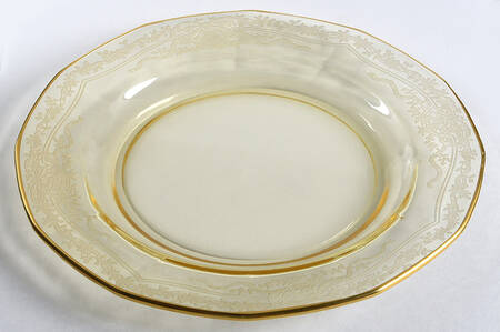 June Topaz-Yellow (Gold Trim) by Fostoria