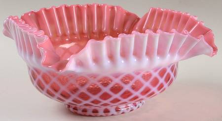 Diamond Optic Cranberry (Opalescent) by Fenton