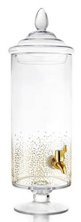 Gold Luster Beverage Dispenser & Lid