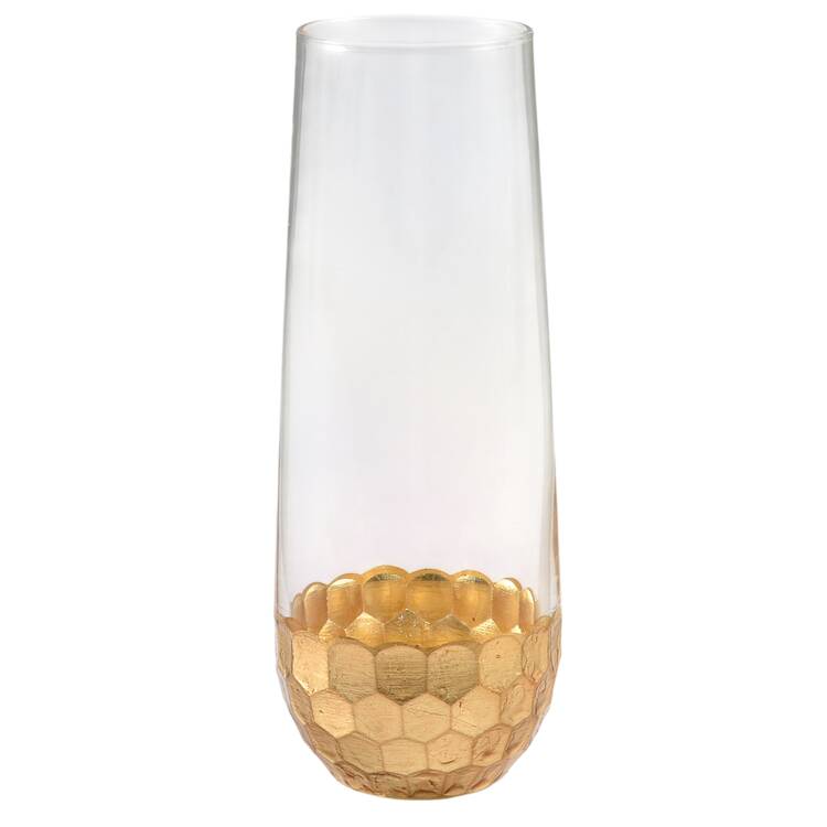 Daphne Gold Stemless Fluted Champagne