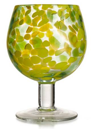 Splash Green Water Goblet