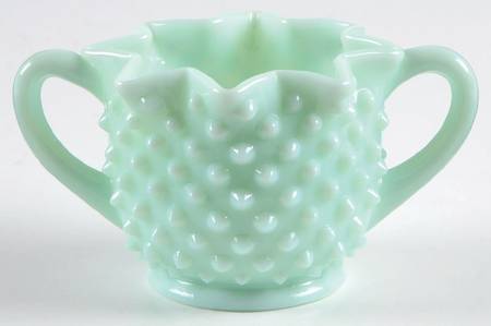 Hobnail Green (Pastel) Star Shape Open Sugar