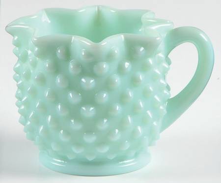 Hobnail Green (Pastel) Star Shape Creamer, Full Star