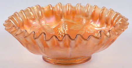 Vintage Marigold (Carnival) 8" Round Crimped Bowl