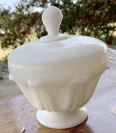 Lamb's Tongue Milk Glass by Fenton