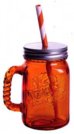 Jolly Jars Mug & Lid with Straw