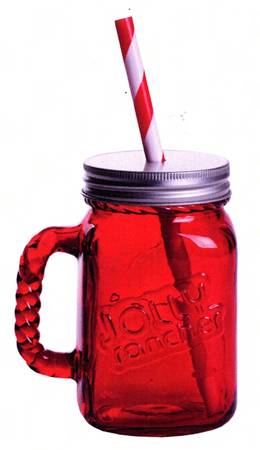 Jolly Jars Mug & Lid with Straw
