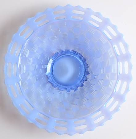 Basketweave with Open Blue Opalescen by Fenton