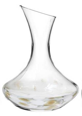 Simone White and Gold Open Decanter