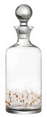 Simone White and Gold Decanter & Stopper
