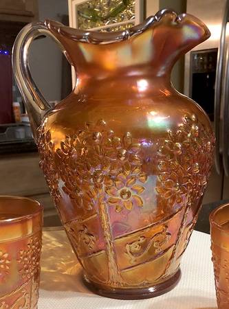 Orange Tree Orchard Marigold Pitcher