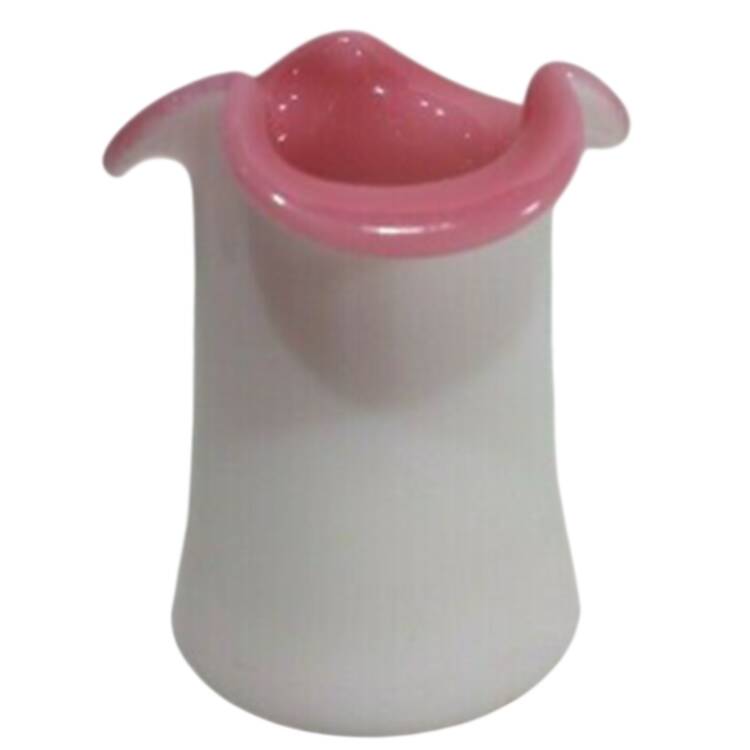 Peach Blow 4" Crimped Tulip Vase