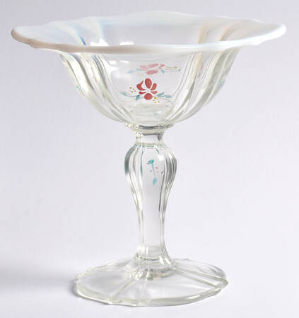Country Garden on French Cream by Fenton