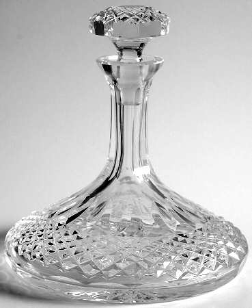Claddagh (Older, Square Bowl) Miniature Ships Decanter & Stopper