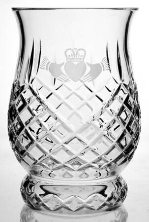 Claddagh (Newer, Round Bowl) Footed Candle Lamp (Holds Pillar)