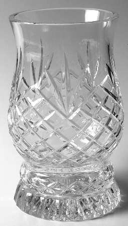Clifden (Newer) Hurricane Lamp & Globe (Cut Base & Cut Globe)