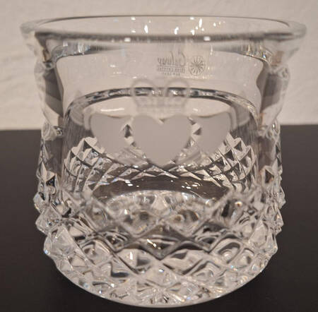 Claddagh Ring (Older, Etched Hands) 2" Votive Candle