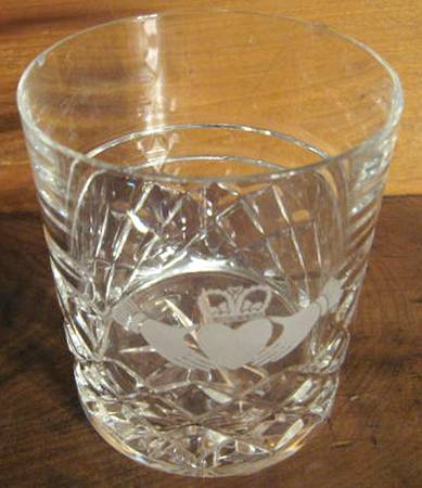 Claddagh Ring (Older, Etched Hands) Double Old Fashioned