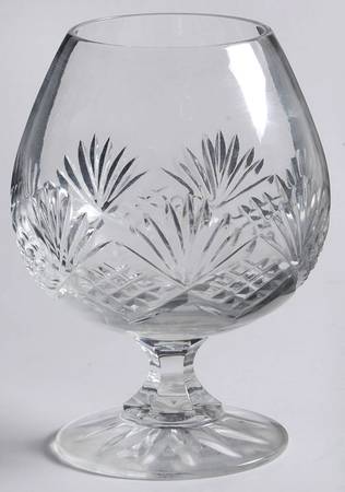 Erin (Fan Cut) Brandy Glass