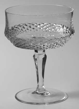 Royal Irish (Cut, Plain Base) Champagne/Tall Sherbet