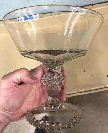 Lion Clear 12" Tall Compote No Lid