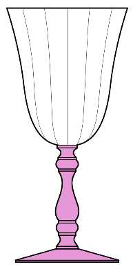 27P Pink (Pink Stem, Clear Bowl) by Glastonbury - Lotus