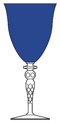 67 Cobalt Blue Water Goblet