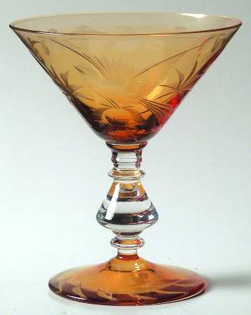 Bird of Paradise (Stem 896, Amber Stem) Champagne/Tall Sherbet