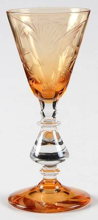Bird of Paradise (Stem 896, Amber Stem) Cordial Glass