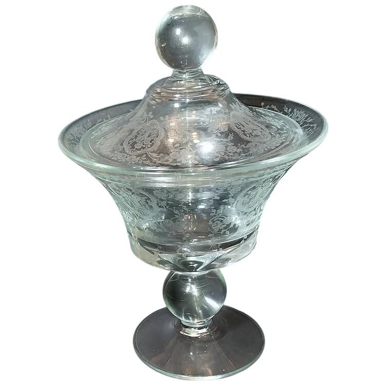 Bridal Bouquet (Stem #35) Footed Candy Dish & Lid