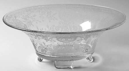 Bridal Bouquet (Stem #35) 11" 4-Toed Footed Bowl