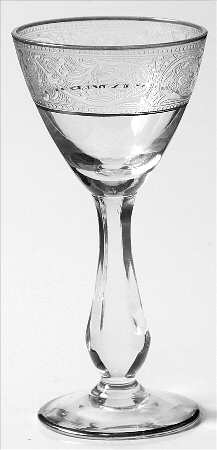 Brocade Silver (Stem L31) Cordial Glass by Glastonbury - Lotus