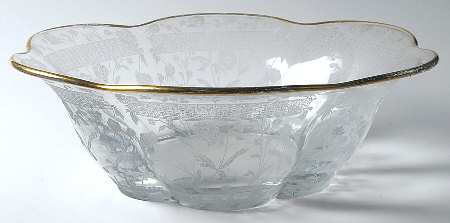 Buttercup (Gold Trim, Stem 86) 12" Flared Bowl