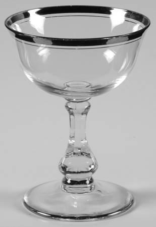 Colonial II (Platinum Trim) Champagne/Tall Sherbet