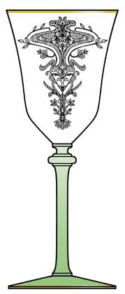 Decoration 109 Green (Stem 22) by Glastonbury - Lotus