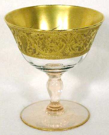 Decoration 889 Rose (Gold Encrusted) Low Sherbet