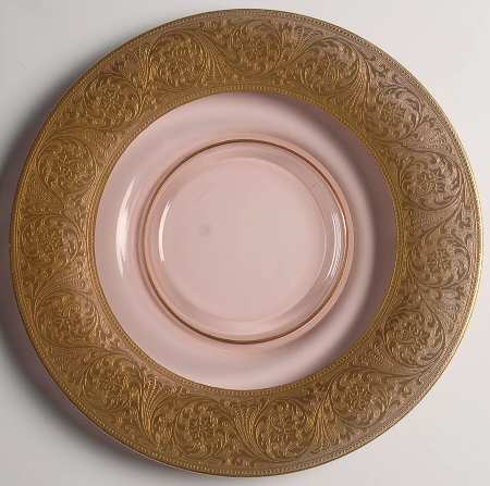 Decoration 889 Rose (Gold Encrusted) Cheese & Cracker Plate