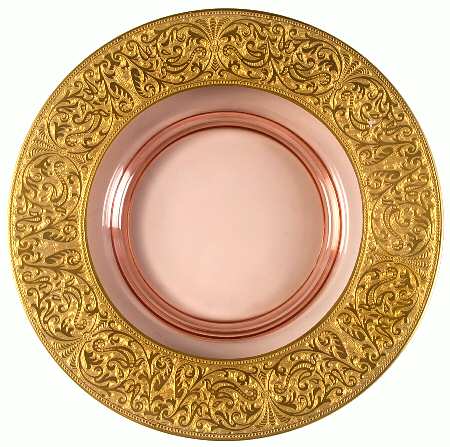 Decoration 889 Rose (Gold Encrusted) Dinner Plate