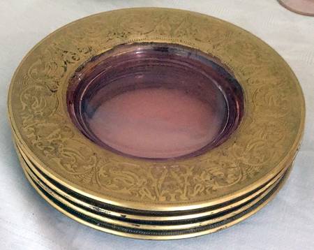 Decoration 889 Rose (Gold Encrusted) Luncheon Plate