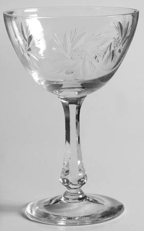 Flair Clear (Cut Star Design) Champagne/Tall Sherbet by Glastonbury - Lotus
