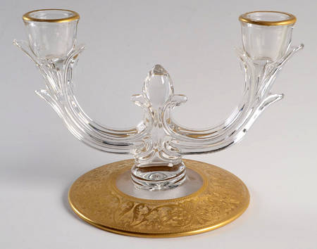 Georgian Gold Double Light Candlestick