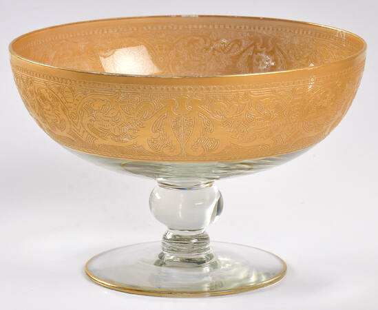 Georgian Gold Round Compote (Height X Width) by Glastonbury - Lotus