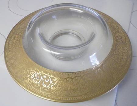 Georgian Gold 14" Rolled Edge Bowl