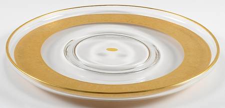 Georgian Gold Cupped Edge Torte Plate
