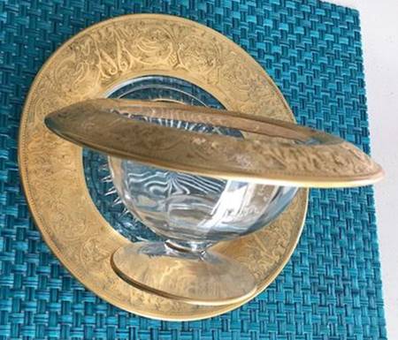 Georgian Gold Mayonnaise Bowl and Underplate