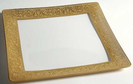 Georgian Gold 12" Square Plate