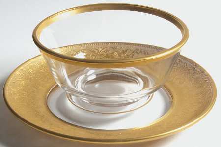 Georgian Gold Mayonnaise Bowl and Underplate