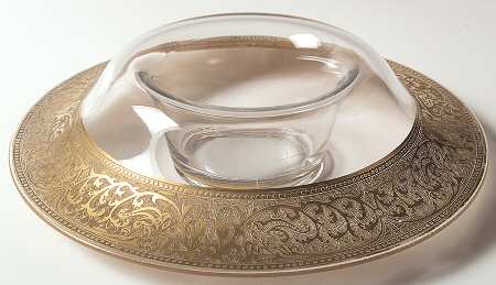 Georgian Gold 13" Rolled Edge Bowl