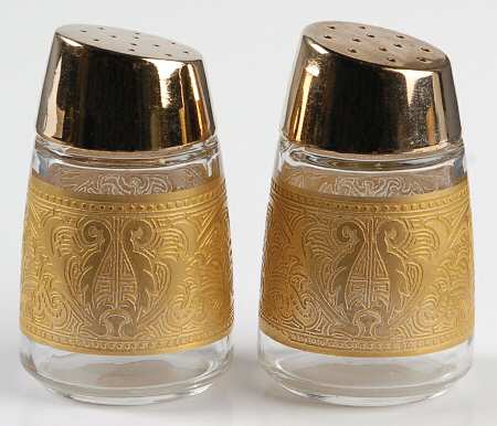 Georgian Gold Mini Shaker Set with Metal Lids